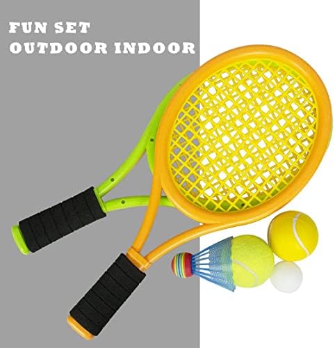 A gyerekek Tenisz Ütők hordtáska,Puha Képzési Golyó Tollaslabda Madarak,12 1 Tenisz Teniszütők Ajándék Szett Gyermekek számára Kültéri