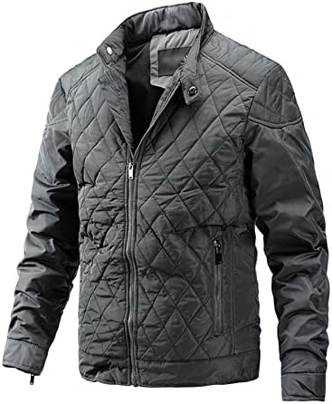 Férfi Alkalmi Motoros Kabát Teljes Zip Téli Meleg Évjárat Motoros Kabát Könnyű, Karcsú Fit Vintage Kabátok