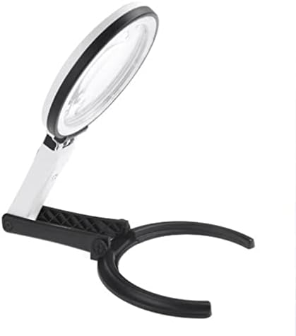 Asztali 1.8 X 5X Nagyító Szemüveg Megvilágított Kézi Nagyító Újratölthető Led-es Világítás az Idősek számára, Olvasás,Forrasztás,Javítás,Ékszer