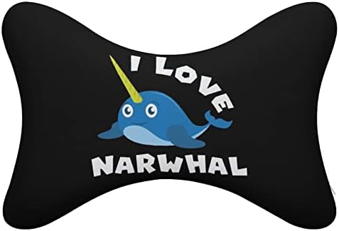 Imádom Narwhale Autó Nyak Párna Puha Autó Fejtámla Párnáját Nyak Többi Párna, Párna, 2 Csomag Vezetés, Utazás