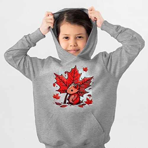 Kanadai Maple Leaf Gyerek Szivacs Polár Kapucnis - Állat, Gyerek Kapucnis - Print Kapucnis Gyerekeknek