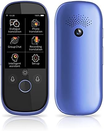 JAHH Fordító 2,4 hüvelykes Képernyő Hang Fordító Okos Üzleti Utazási AI Fordítás Gép 512 gb-os+4GB 45 Nyelvek Fordító (Szín : Kék)