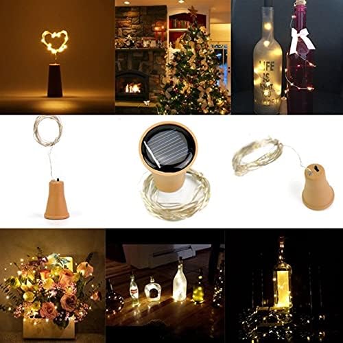 Kültéri Karácsonyi Dekoráció Több Használja Kényelmes, Tartós, Ártalmatlan Napelemes Garland Boros Üveg Lámpák Dugó 1M 10