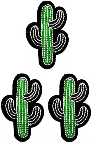 Kleenplus 3pcs. Kaktusz Nyugat-Délnyugati Rajzfilm Vas a Foltok Tevékenységek Hímzett Logó Öltözteti Farmer Kabát Sapka Hátizsákok Ingek Kiegészítők