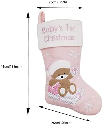 NEWYIFENG babáknak valók Első Karácsonyi Harisnya 2022 | 2 Csomag Az Első Ajándék Táska Baba Lány Baba Fiú, Medve | Újszülött