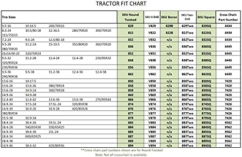 TireChain.com Massey Ferguson 1220 9.5-16 Traktor Hólánc