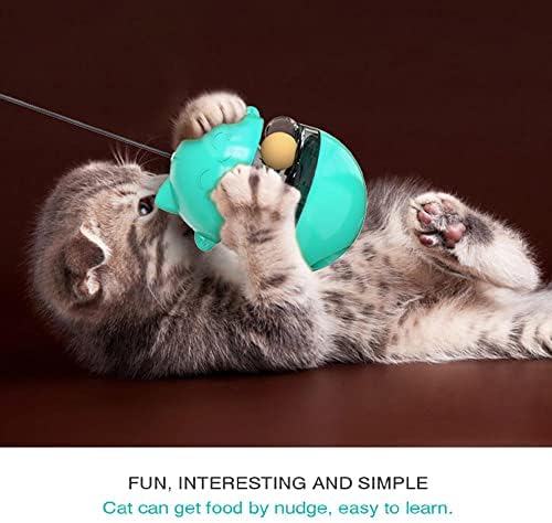 OALLK Interaktív Macska Akrobata Játék Kezelni az Adagoló Játékok Guruló labdát Vicces Macska Lassan Feeder IQ Képzés Labda
