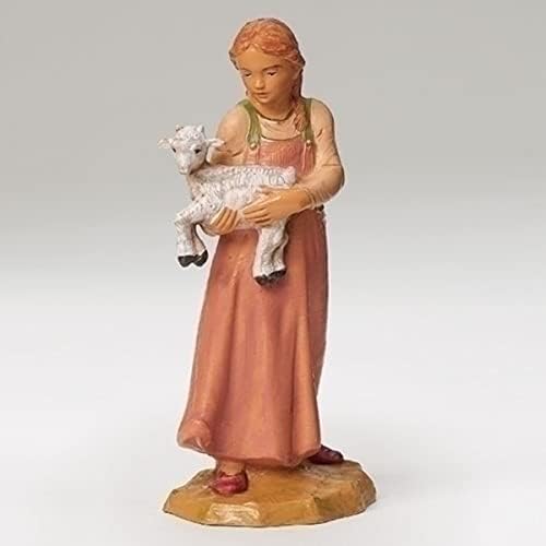 Római 15.25, Rózsaszín, Fehér, Sarah Fiatal Lány Karácsonyi Asztali Figura