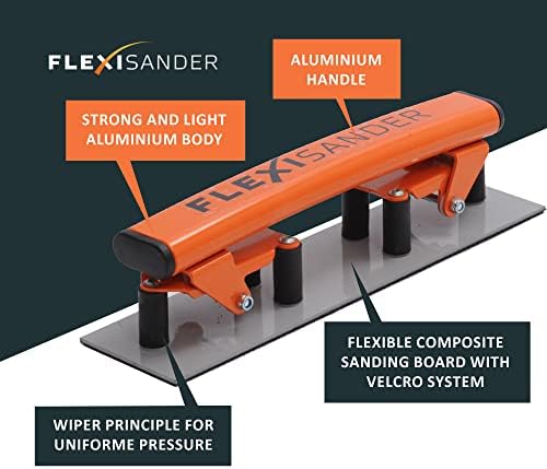 Kézi rugalmas csiszoló Flexisander FSB028071, 11 x 2 3/4-ben, sander az ívelt felületek, rögzítő rendszer, koptató; karosszéria javítók,