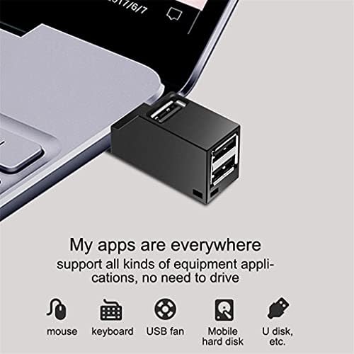 ZLXDP USB 3.0 HUB Bővítő Adapter Mini Elosztó Doboz PC, Laptop, Mobiltelefon nagysebességű U Lemez Olvasó (Szín : E)