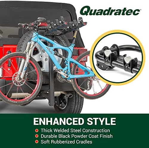 Quadratec, nagy teherbírású Acél 4 kerékpártartó Rántás Mount - Tartja 140 kg kerékpártartó Akadály Akadály kerékpártartó 4 vonóhorgot