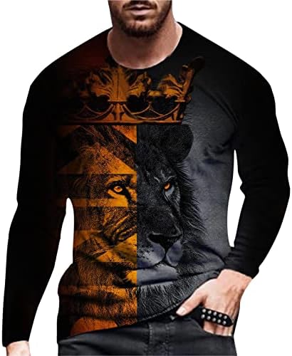 ZDDO Katona Hosszú Ujjú T shirt Mens, Őszi Téli Divat 3D Grafikus Újdonság Maximum Izom Edzés Tervező Tshirt