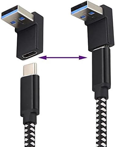 AAOTOKK, derékszögű, USB 3.0, EGY USB-C Adapter 90 Fokos USB 3.0 EGY Férfi, hogy USB-C Típusú Női Átalakító (OTG) PC,Laptop,a