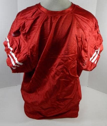2010-ben a San Francisco 49ers Üres Játék Kiadott Piros Mez Reebok XXl DP24155 - Aláíratlan NFL Játék Használt Mezek