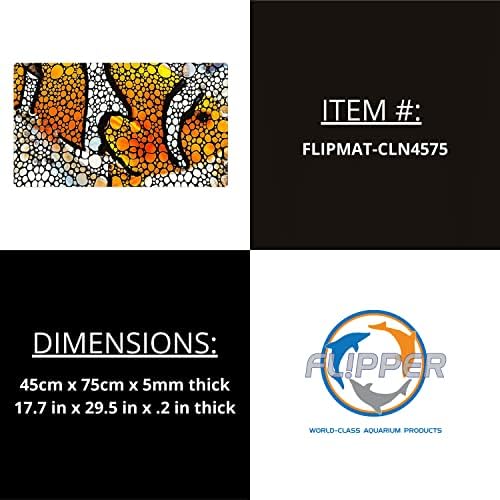 FL!PPER Flipper Akvárium Szőnyeg Clownfish Artwork – Vízálló, Párnázott, Akváriumok, Szőnyeg, Asztal Pad, Dekoratív Ajándék