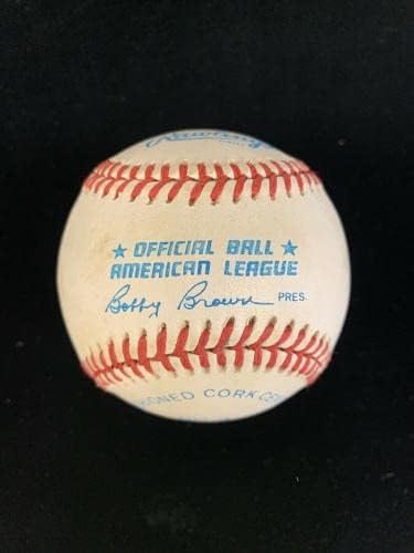 Roy Fehér New York Yankees ALÁÍRT Hivatalos AL Bobby Brown Baseball w/hologram - Dedikált Baseball