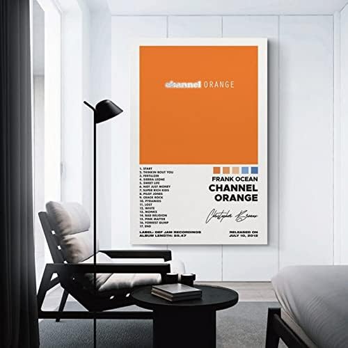 Frank Poszter Channel Orange Plakát, Poszter Lóg Vászon Wall Art Dekoráció Otthon Kereten Akasztó Plakátok Lapozzunk Freskó 12x18inch(30x45cm)