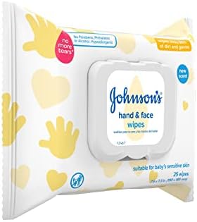 Johnson ' s Hand & Arcát Baba Sanitizing Tisztító Törlőkendő Utazási On-the-Go, Nincs Több Könny Képlet, Paraben, Alkohol Mentes,