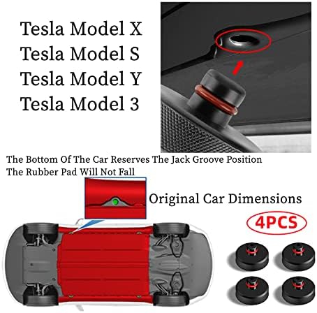 DUGAO Emelő Jack Pad Tesla Model 3/S/X/Y Emelő Korong Tároló Esetben Tartozékok Tesla Járművek (4 darabos)