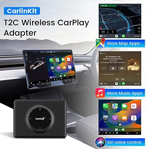 Carlinkit Tesla Vezeték nélküli Carplay Adapter Tesla Y & Tesla 3, Plug&Play, 5G Chip, iPhone Leggyorsabb Vezeték nélküli Apple Autó