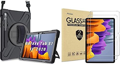 ProCase Galaxy Tab S7 11 Inch Masszív Esetben 2020 T870 T875 T878 S tolltartó Csomag 【2 Csomag】 Galaxy Tab S7 11 inch 2020 képernyővédő