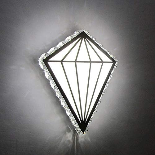 Wmdtr Amerikai Modern Kreatív Gyémánt Alakú Fali Lámpa, Led-K9 Dekoratív Fali Lámpa Rozsdamentes Acél + K9 Kristály, Fali Gyertyatartók a Hálószoba,