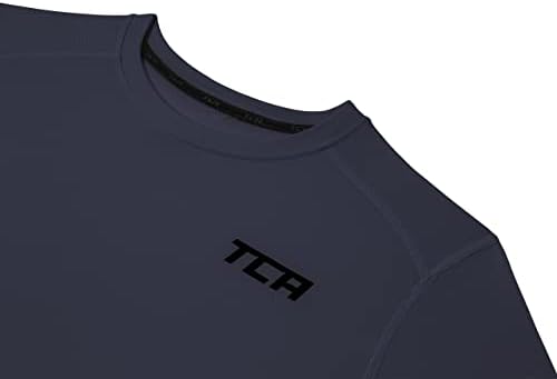 A TCA-Férfi, Fiú' Pro Performance Long Sleeve Futás Tömörítés alapréteg Felső - Legénység/Mock Nyak