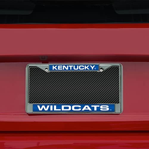NCAA Rico Iparágak Kentucky Wildcats Kék Chrome Lézer Licenc Keret, 12 x 6 Lézerrel Vágott Chrome Frame - Autó/Teherautó/TEREPJÁRÓ