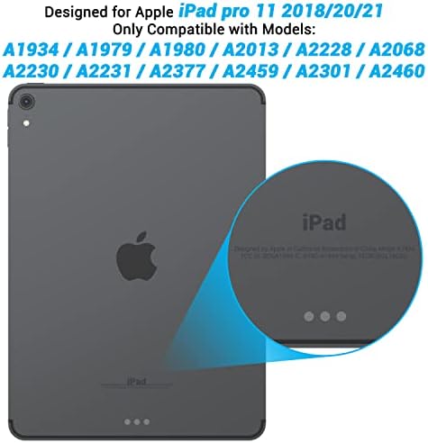Asgens iPad Pro 11 Tiszta Ügy, Támogatja az Apple Ceruza Töltés Vékony, Könnyű, Puha TPU Szilikon Sokk Abszorpciós védőburkolat