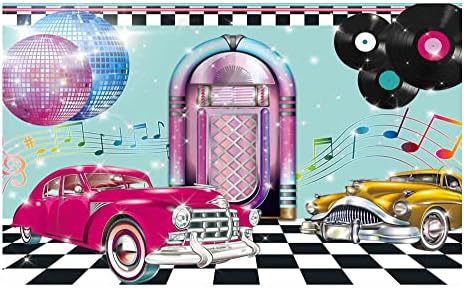 Funnytree 50 Zokni Hop Hátteret 1950-es években a Rock Roll Szalagavató Tánc Születésnapi vacsora Dekoráció Zene Klasszikus Disco,