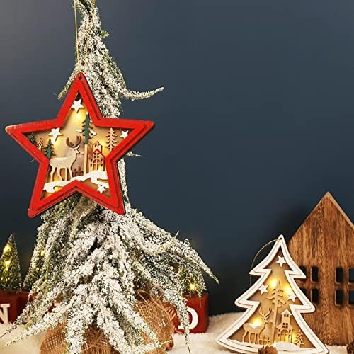 Fa Luminous Karácsonyi Díszek a Lámpák Világító Fa Medálok karácsonyfa Medálok Labdát Garland Üveg