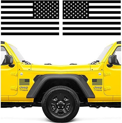 Amerikai Zászló Matrica a Teherautók, Öntapadó Fekete, a Világos, Vinil, 6 Cm x 3,5 Cm (Pár)