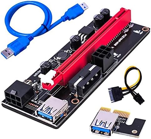 Csatlakozók 1/6db Legújabb VER009 USB3.0 PCI-E Kelő VER 009S Express 1X 4X 8X 16x Extender Pcie Kelő Adapter Kártya SATA 15pin