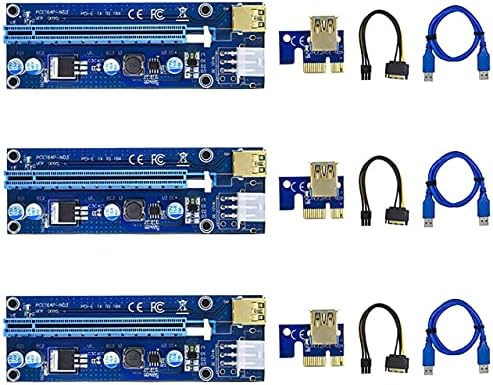Csatlakozó PCI-E Kelő VER 009S Express 1X 4X 8X 16x Extender Kelő Aranyozott VER009 USB 3.0 GPU Adapter Kártya SATA 15pin 6 pin-tápkábel