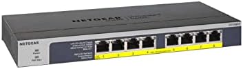 NETGEAR 8-Port Gigabit Ethernet PoE Switch, Hub, Internet Splitter (GS108LP) - 8 x PoE+ @ 60W Bővíthető, Asztali/állványba szerelhető,