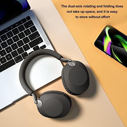 Jopwkuin Vezeték nélküli Gaming Fejhallgató, Vezeték nélküli Gaming Headset HiFi hangminőség, Nagy 40 mm-es Meghajtók a Mikrofon Tablet(Fekete)