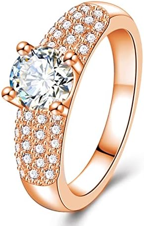 2023 Új Platina Bevonatú Divat Gyűrű Behozott Rose Arany, Ezüst, Gyémánt, Rózsaszín-Sárga Gyémánt Eljegyzési Gyűrű Női Zenekar Gyűrűk