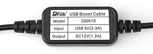 USB-12v, SZAR 5v 12v USB Boost Konverter, USB Kábel DC 5v Lépés Akár 12v, 1A Áram Szabályozó összhangban 5,5 mm-es Port 1.2 Méteres Hossz