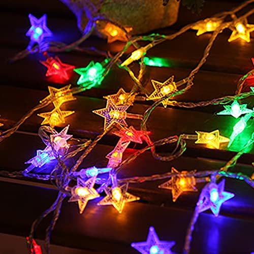 Csillag String Fények, Akkumulátoros,9.8 ft 20 LED tündérfény Vízálló, Tartós Garland Világítás 2 Mód,Ragyogj Led Csillag
