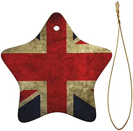 Brit Zászló 2022 Karácsonyi Kerámia Medál, Díszíteni A karácsonyfát,