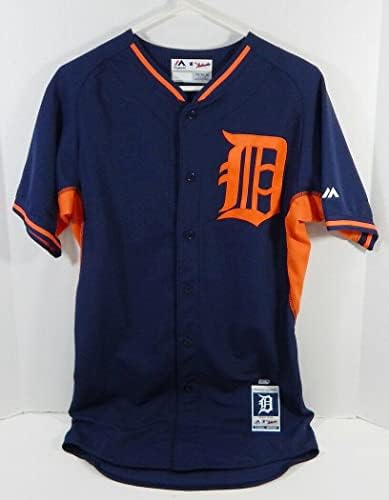 2014-16 Detroit Tigers Üres Játék Kiadott Haditengerészet Jersey Tavaszi Képzési BP 36 199 - Játék Használt MLB Mezek