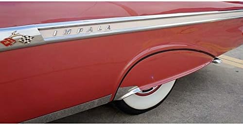 Oktán Világítás Sárvédő Szoknya Rozsdamentes Acél Papucs Trim Párna Pár Illik 59 1959-Es Chevy Impala Autó