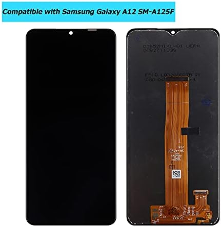 Vvsialeek AMOLED LCD Kijelző Kompatibilis a Samsung Galaxy A12-es SM-A125F/DSN SM-A125F/DS SM-A125F SM-A125M 6.5 hüvelykes érintőképernyő