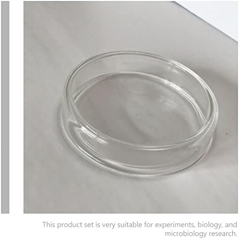 Cabilock Terrárium 2db Üveg Petri-csésze szemhéjakkal Tiszta Kultúra Étel Tudományos Steril Petri-csészében Doboz Iskola Laboratóriumi
