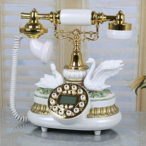 n/Antik Telefon vezetékes，Európai Vezetékes Telefon Hívófél-AZONOSÍTÓ Vezetékes Vezetékes Kijelző Office Home Nappali Dekor Fehér/Barna