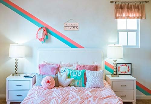 CARSPIBET Egy Kis Pozitív gondolkodás | Home Dekoratív Tábla, Aranyos, Motivációs Wall Art 6 x 12