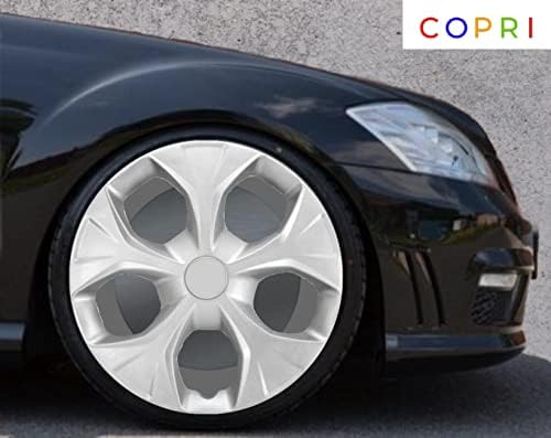 Copri Készlet 4 Kerék Fedezze 15 Coll Ezüst Dísztárcsa Snap-On Illik Nissan
