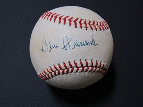 Gene Hermanski Aláírt Automatikus Aláírást Rawlings ONL Baseball B95 - Dedikált Baseball