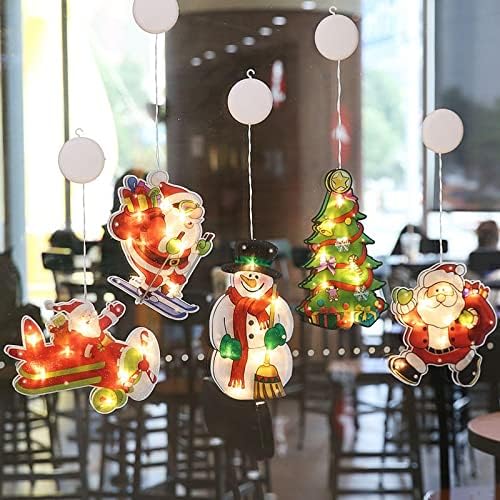 NC Karácsonyi Díszítő Világítás Ünnepi Dekoráció kirakat Jelenet Elrendezés tapadókorong lámpa dísztárgy ReindeerSanta