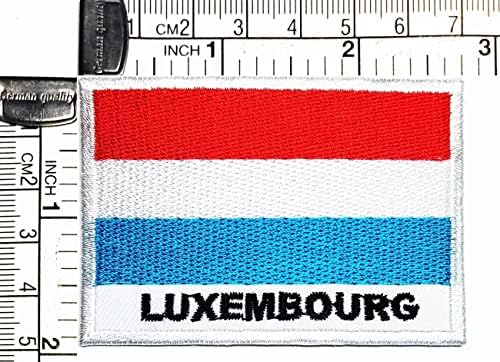Kleenplus 2db. 1.7X2.6 HÜVELYK. Luxemburg Zászló Javítás Ország Zászló Hímzett Applied Jelkép Egységes Katonai Taktikai Vas a Varrjuk